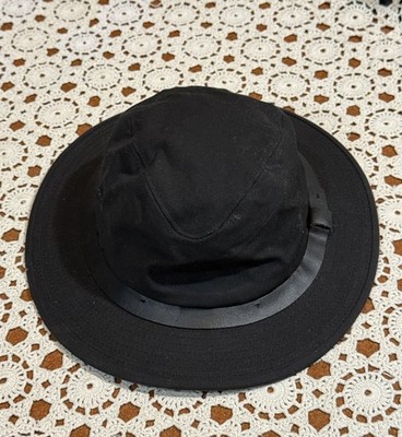 Vintage Men s Filson Tin Cloth Cotton Packer Hat Outdoors Black Sz XXL USA