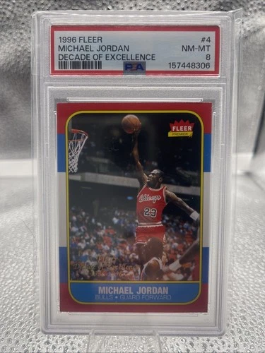 Fleer Michael Jordan 1996-97 Decade of Excellence #4 PSA 8 Chicago Bulls