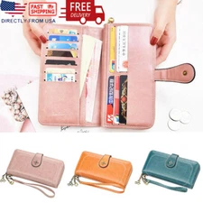 Women's Long Leather Wallet Phone Bag Credit Card Holder Purse Clutch Handbag US