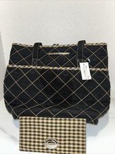 Longaberger NWT Purse Wallet Homestead Pattern Black Gold With Checkbook