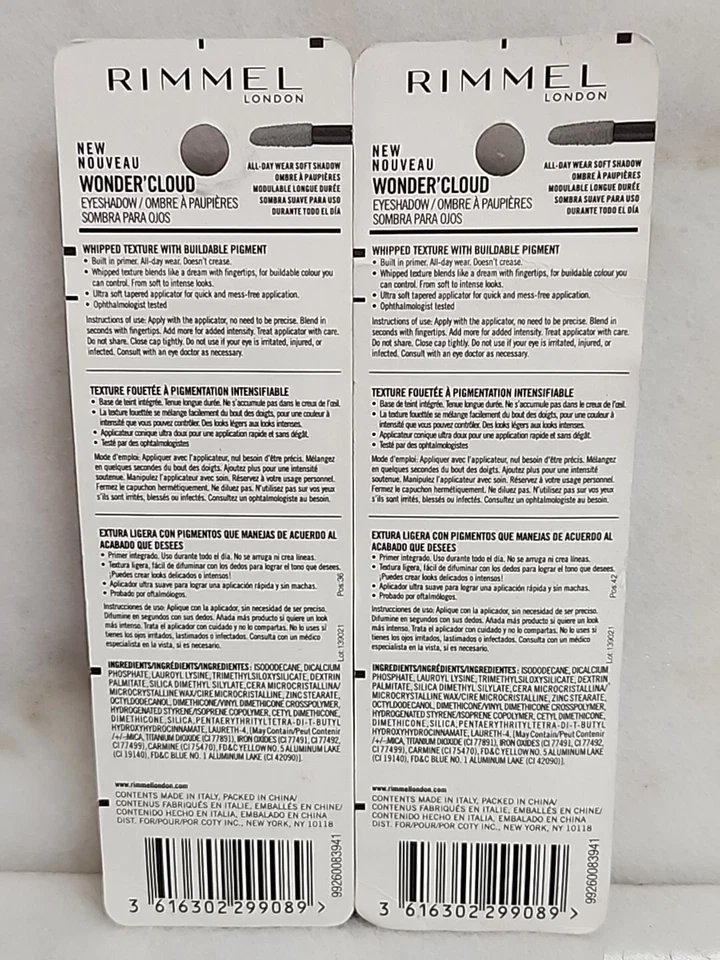 Lote de 2- Sombra de ojos Rimmel Wonder'Cloud sombra suave #003 Truffle Haze Foto 3 de 4