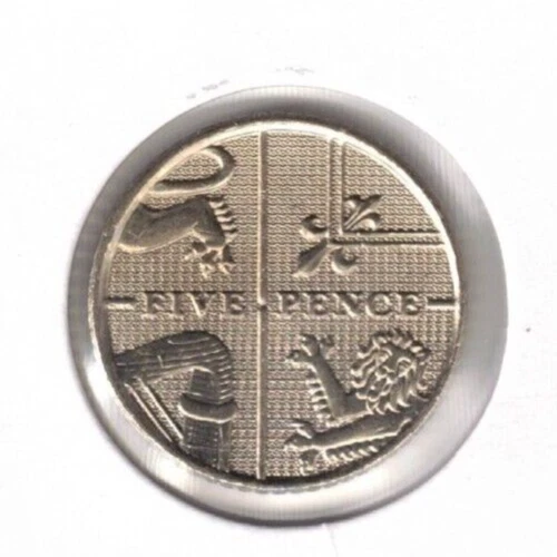 2008 Great Britain Brilliant Uncirculated 5 Pence QEII & Shield Coin! - Image 2 of 2