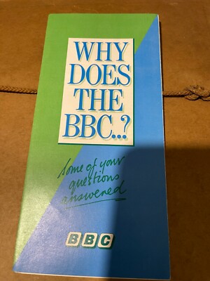 VINTAGE ALTES WERBEFLYER PROSPEKT WARUM TUT DAS BBC 80ER JAHRE FRAGENHEFT