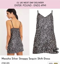 Pretty Little Thing Black Strapped Glitter Dress