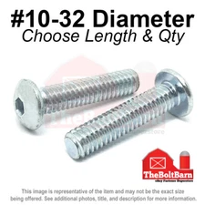 #10-32 Alloy Button Socket Head Cap Screws Bolts Fine Zinc (Pick Size & Qty)