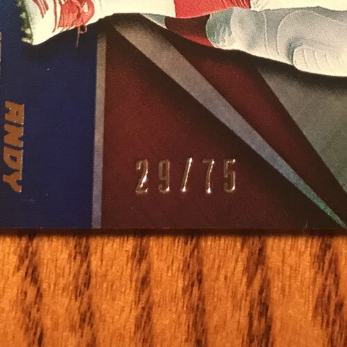 2019 Panini XR Rookie Triple Threats Materials BLUE Andy Isabella #’d 29/75 - Image 3 of 3