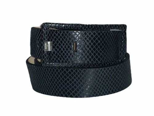 Calvin Klein Snake Skin Belt, Black 