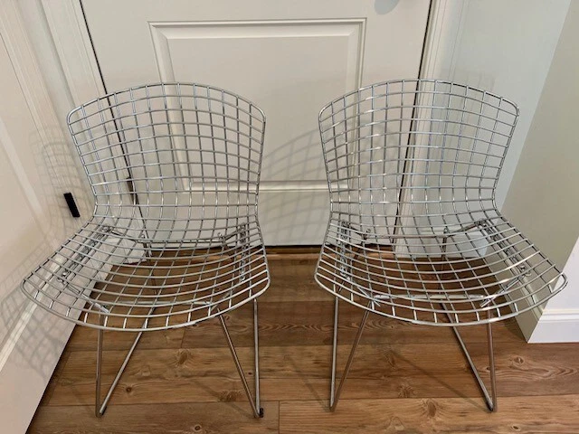 Knoll Bertoia Chrome MCM Side Chairs 4 years old - Image 2 of 4