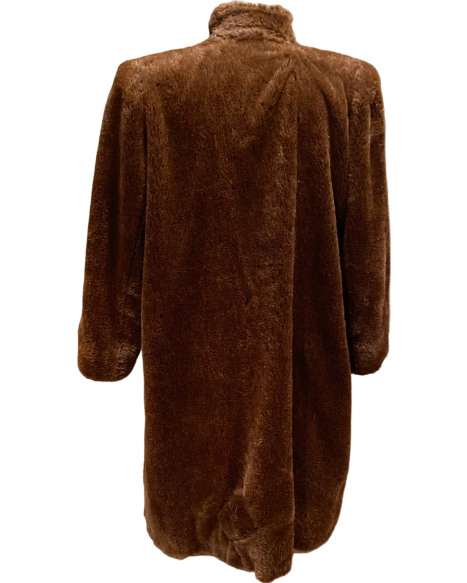 Vintage Motoluxe Women's Brown Alpaca Fur Teddy Bear Car Coat | eBay