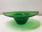 Mid Century Modern Green Blenko Art Glass Center Bowl 🐝