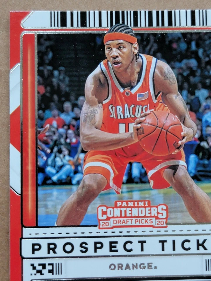 Tarjeta de baloncesto Carmelo Anthony 2020-21 Panini Contenders boleto prospecto #42 Foto 2 de 4