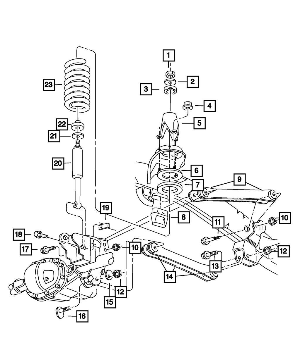 Genuine Mopar Suspension Shock Absorber Kit 68014969AB
