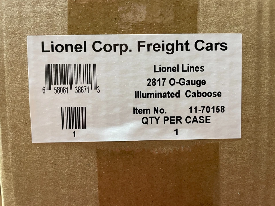 Lionel MTH 11-70158 O Tinplate Lionel Lines Orange & Blue 2817 Caboose NEW - Image 2 of 4