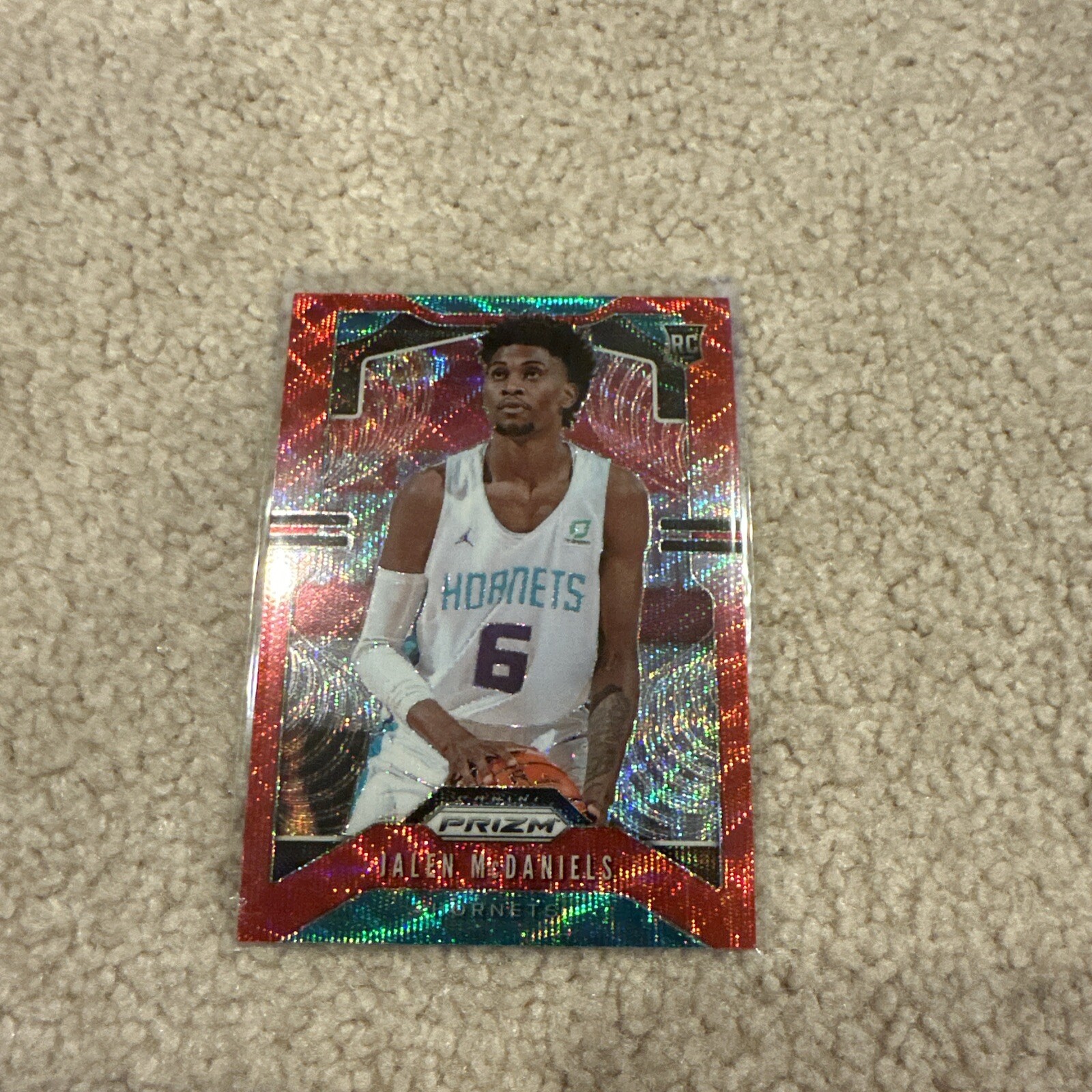2019-20 Panini Prizm - Rookie Ruby Wave Prizm #297 Jalen McDaniels (RC)