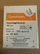 New Box of 100 Kodak Carestream Electron Image Film SO-163 1679273 6.5x9cm AK