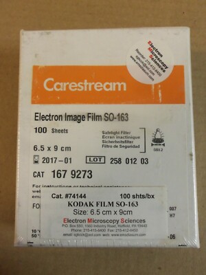 New Box of 100 Kodak Carestream Electron Image Film SO-163 1679273 6.5x9cm  AK