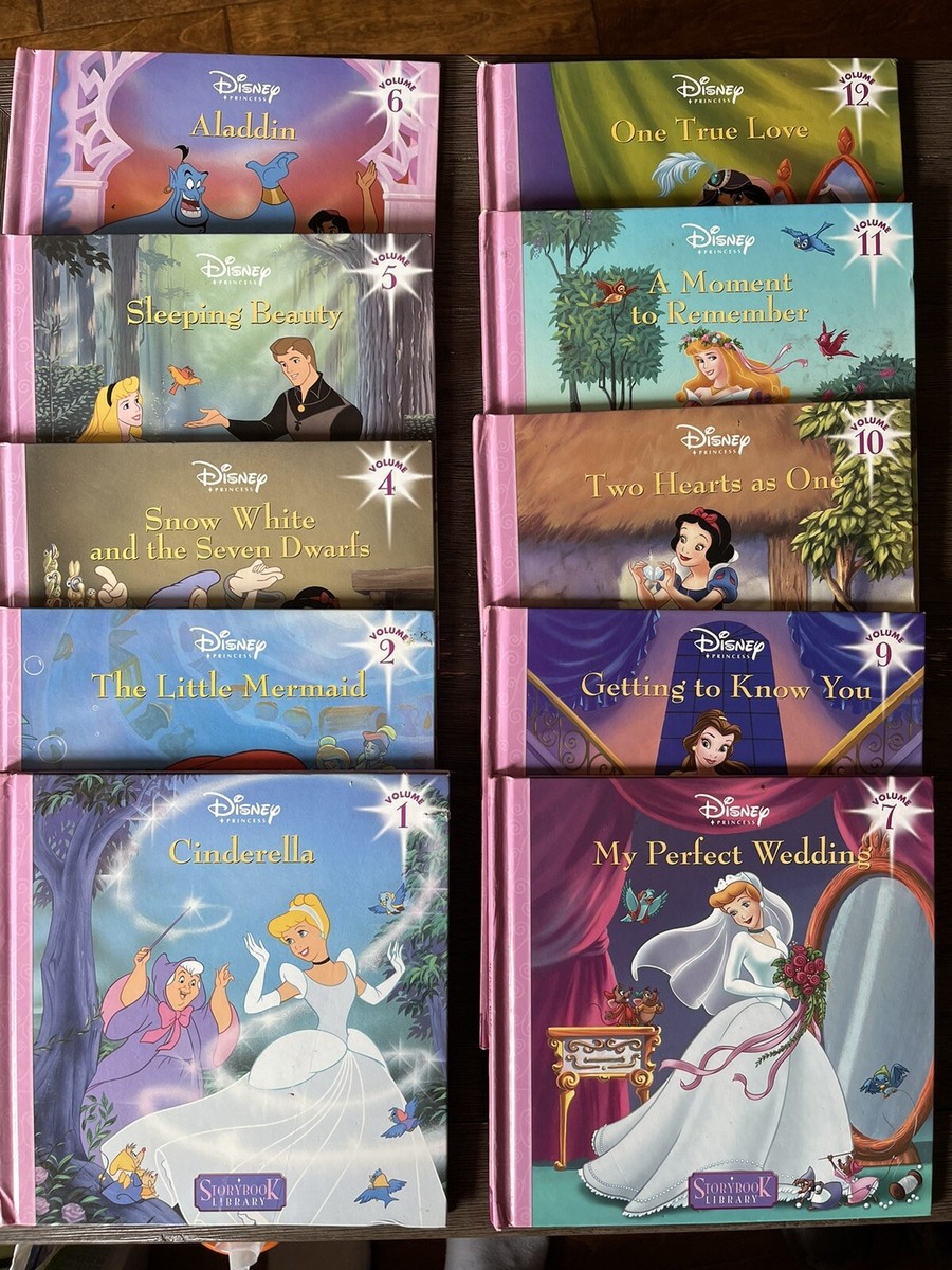 LOT of 10 - DISNEY PRINCESS Book Set Storybook Library Collection