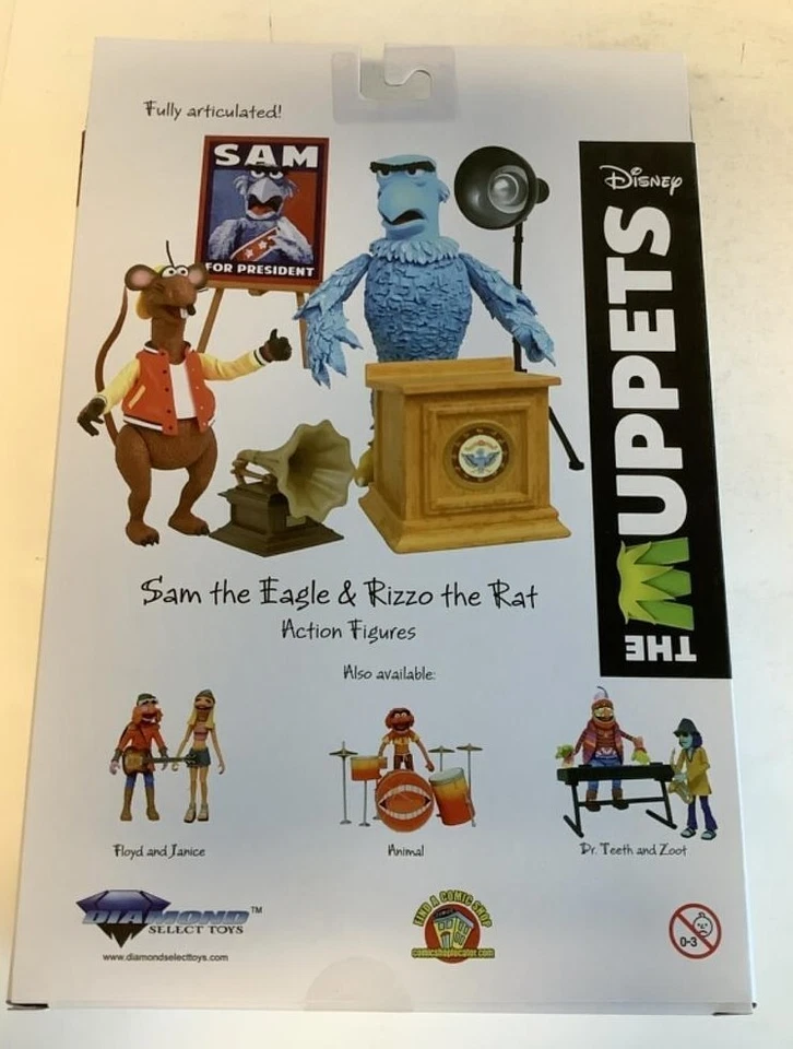 NUEVO Diamond Select Toys Disney Los Muppets SAM EL ÁGUILA Y RIZZO LA RATA Figuras Foto 2 de 3