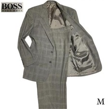 Hugo Boss Glen Check Suit Setup Plaid Pattern Gray M