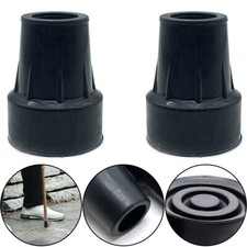 2Pcs Extra Heavy Duty & Metal Washer Rubber Ferrules For 19mm Walking Stick Pads
