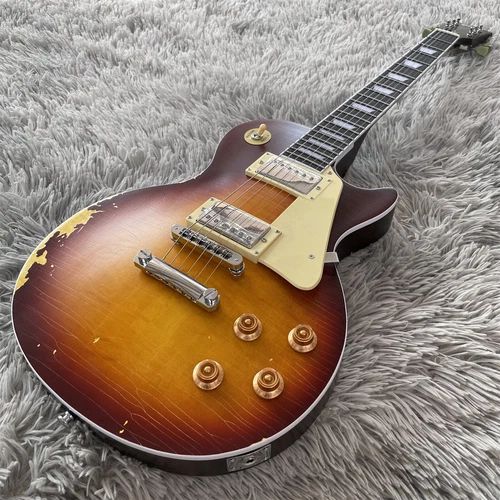 Vintage Relic LP Electric Guitar ABR Bridge Solid Mahogany Body&Neck HH Pickups