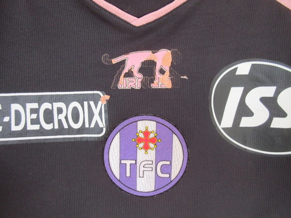 Maillot TOULOUSE TFC vintage AIRNESS football shirt noir L - Photo 2/4