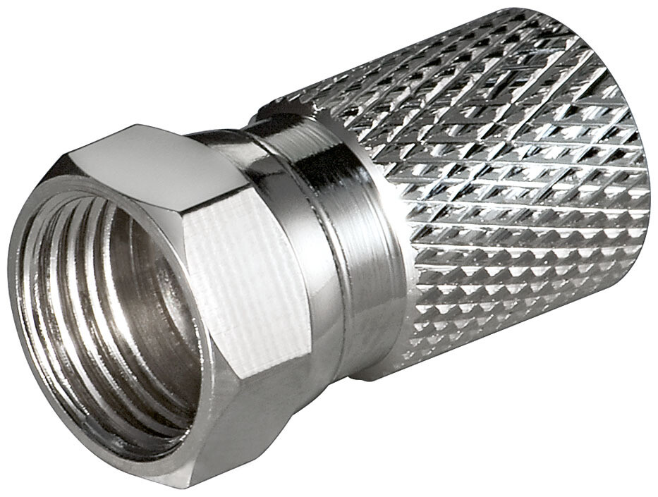 Thumbnail - F-stecker, Cu Vernickelt, L. Ca.20mm, Gr.überwurfmutter; Wef 8.2 C