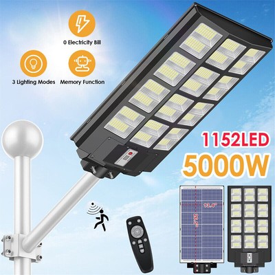 Farola LED solar comercial de 99 000 000 lm y 5000 W, lámpara de calle + poste