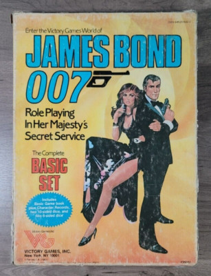 James Bond 007. The Complete Basic Game. Box Set 35002. 1 Record Sheet. No Dice