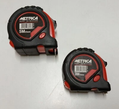 METRO FLESSIBILE FLESSOMETRO METRICA 3MX16mm - 5MX25mm PROFESSIONALE