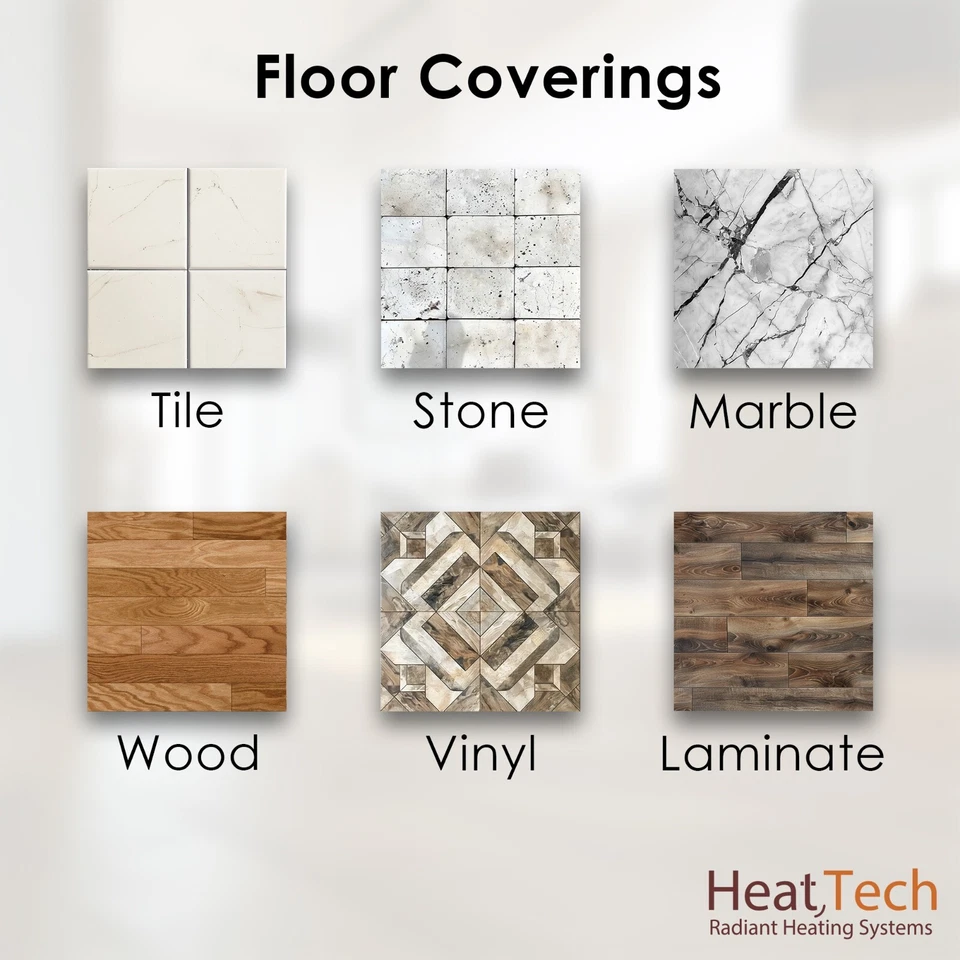 Electric Radiant Floor Heating Mat, 120V - Tile Heat System, Self-Adhesive Mesh - Image 4 of 4