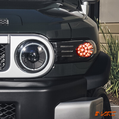 LEDライト ブラック fjクルーザー LED Side Corner Turn Signal Indicator Lights For Toyota FJ-Cruiser
