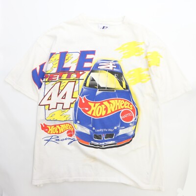 Vintage Kyle Petty Hot Wheels Racing T-Shirt 2XL All Over Print 1997 90s