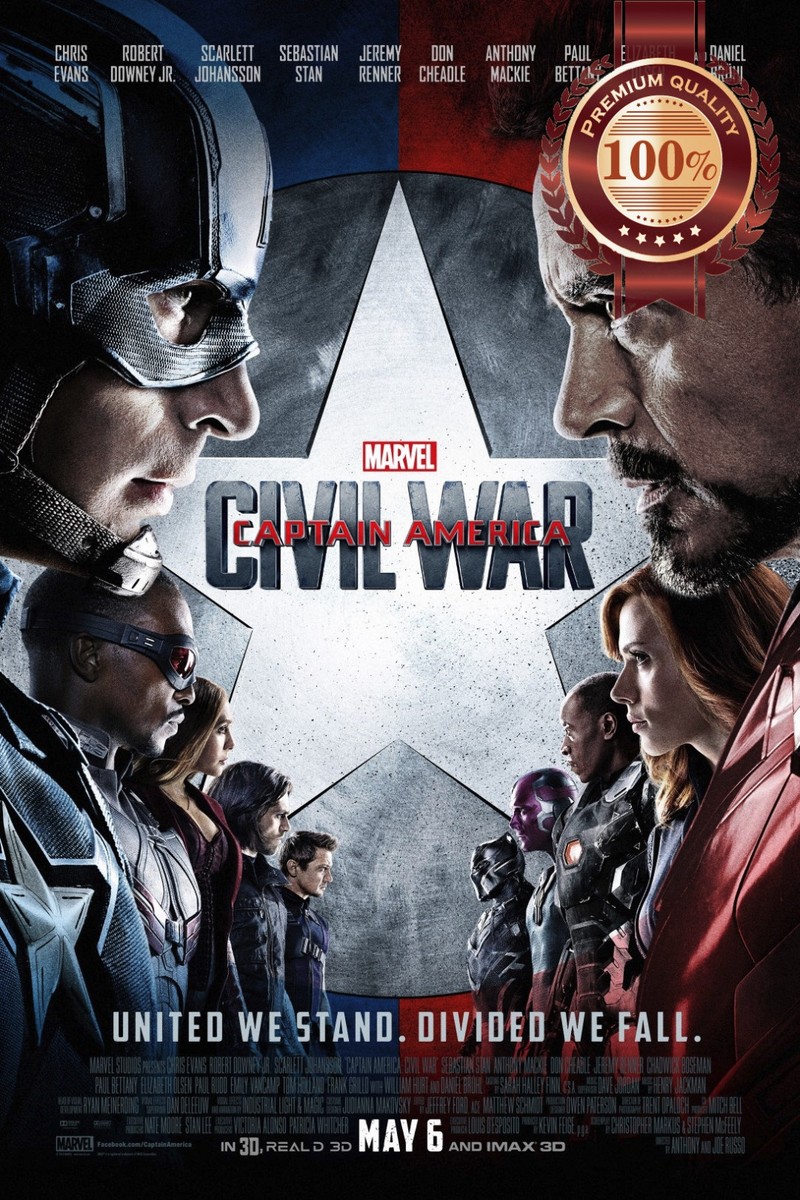 CAPTAIN AMERICA CIVIL WAR FILM MOVIE ORIGINAL CINEMA PRINT PREMIUM