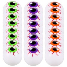  24pcs Halloween Eyeball Decorations Lifelike Bouncing Eyeballs Plastic Scary