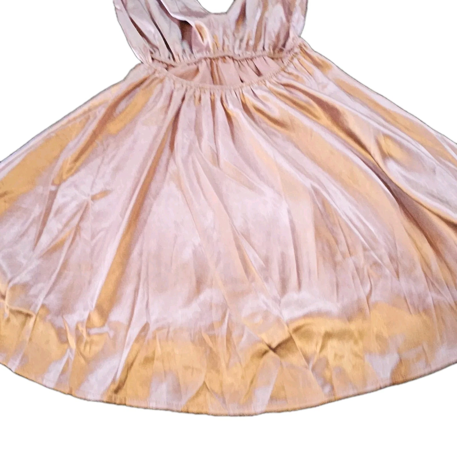 VALENTINO Abito donna tg m A Line scollo a V senza maniche corto mini blush convertibile