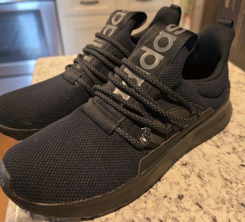 adidas Men’s Black Low Top Lace Up Athletic Sneakers Rubber Outsole Pre-Owned