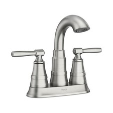 Moen Brushed Nickel Centerset Bathroom Faucet 3-Hole Drain