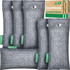 Bamboo Charcoal Shoe Odor Eliminator - 6 Natural Air Purifying Bags