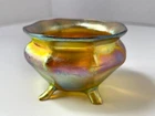 Louis C Tiffany 4-Footed Iridized Favrile Open Salt - #617