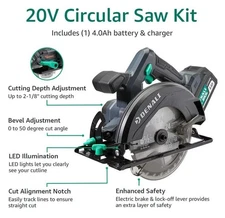 ALL NEW Denali® / SKIL 20-Volt Cordless Circular Saw Kit 20V