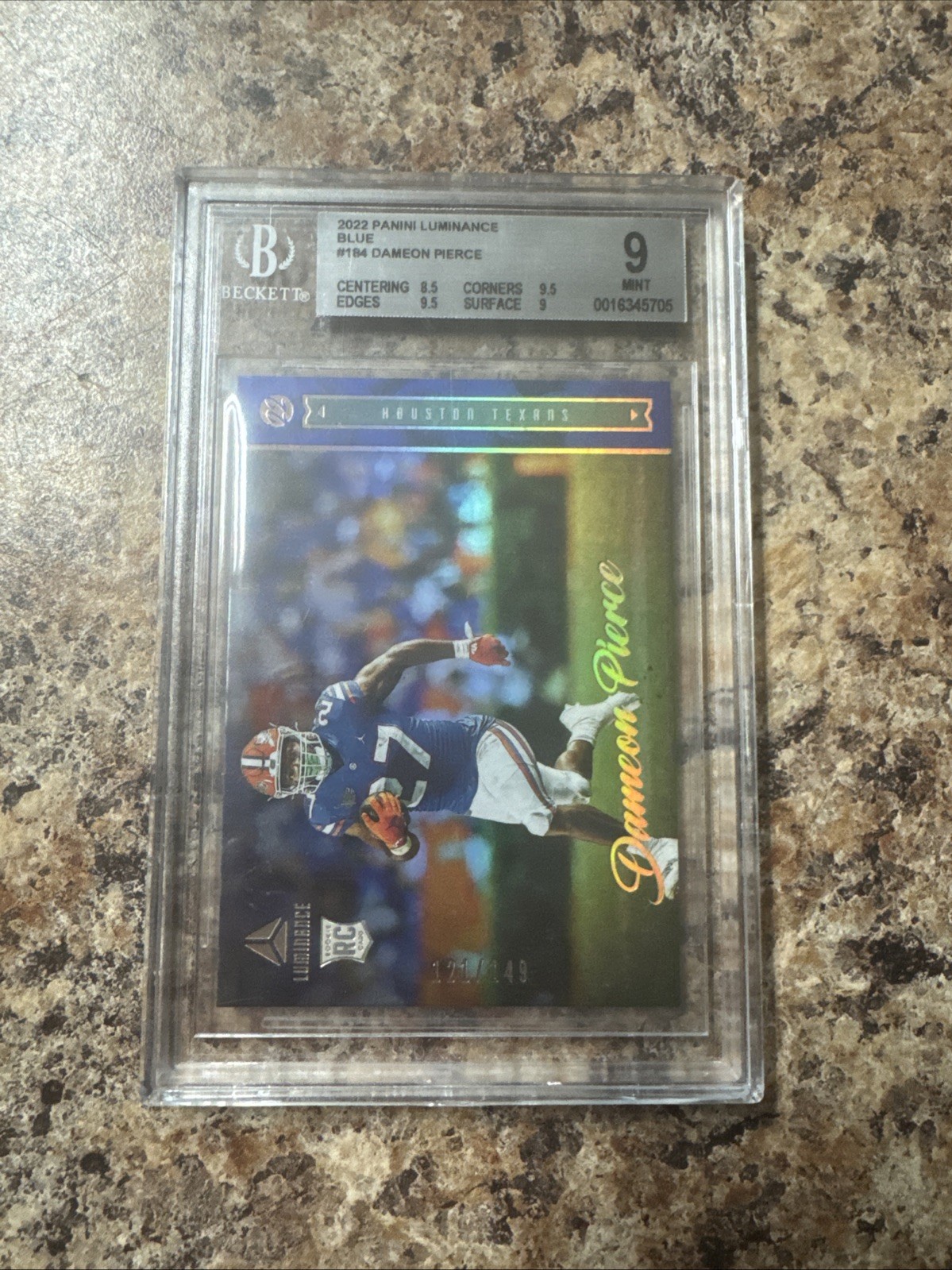 2022 Panini Luminance - Rookie Dameon Pierce #184 Blue /149 (RC)