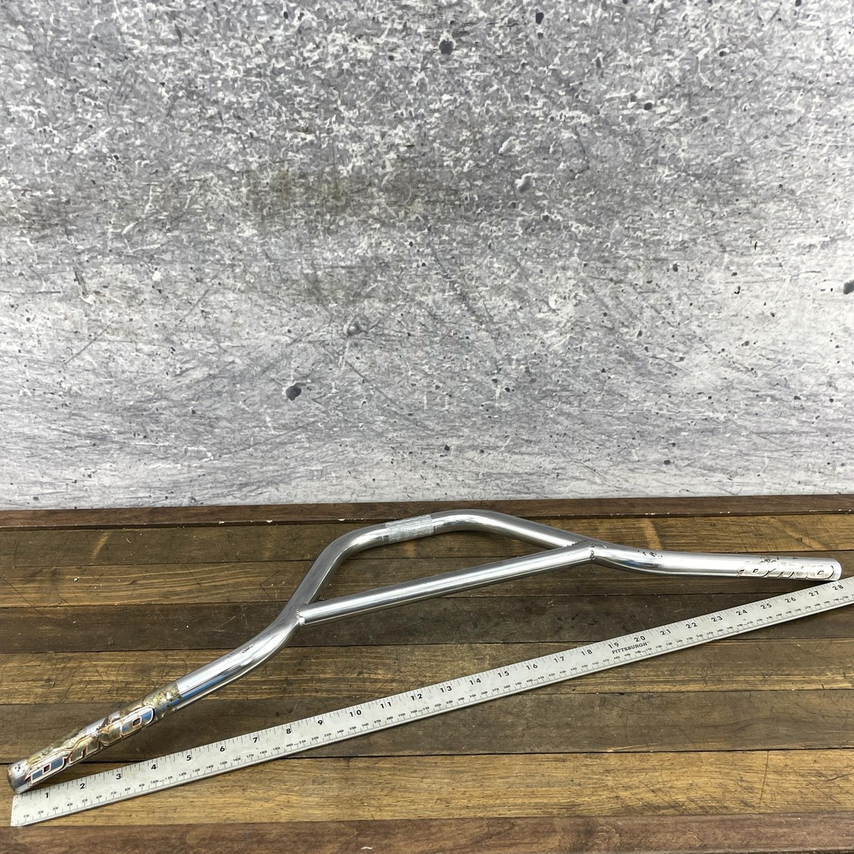 Vintage GT Dyno BMX Handlebars Xray Logo 1990s Chrome 2-Piece Old