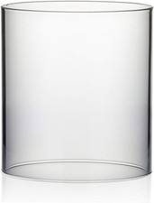 Hurricane Candle Holder, Wide 6", Height 6", ClearPlastic Cylinder