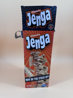 Hasbro Classic Jenga Dexterity Game - A2120 - Missing 1 Block and Instructions