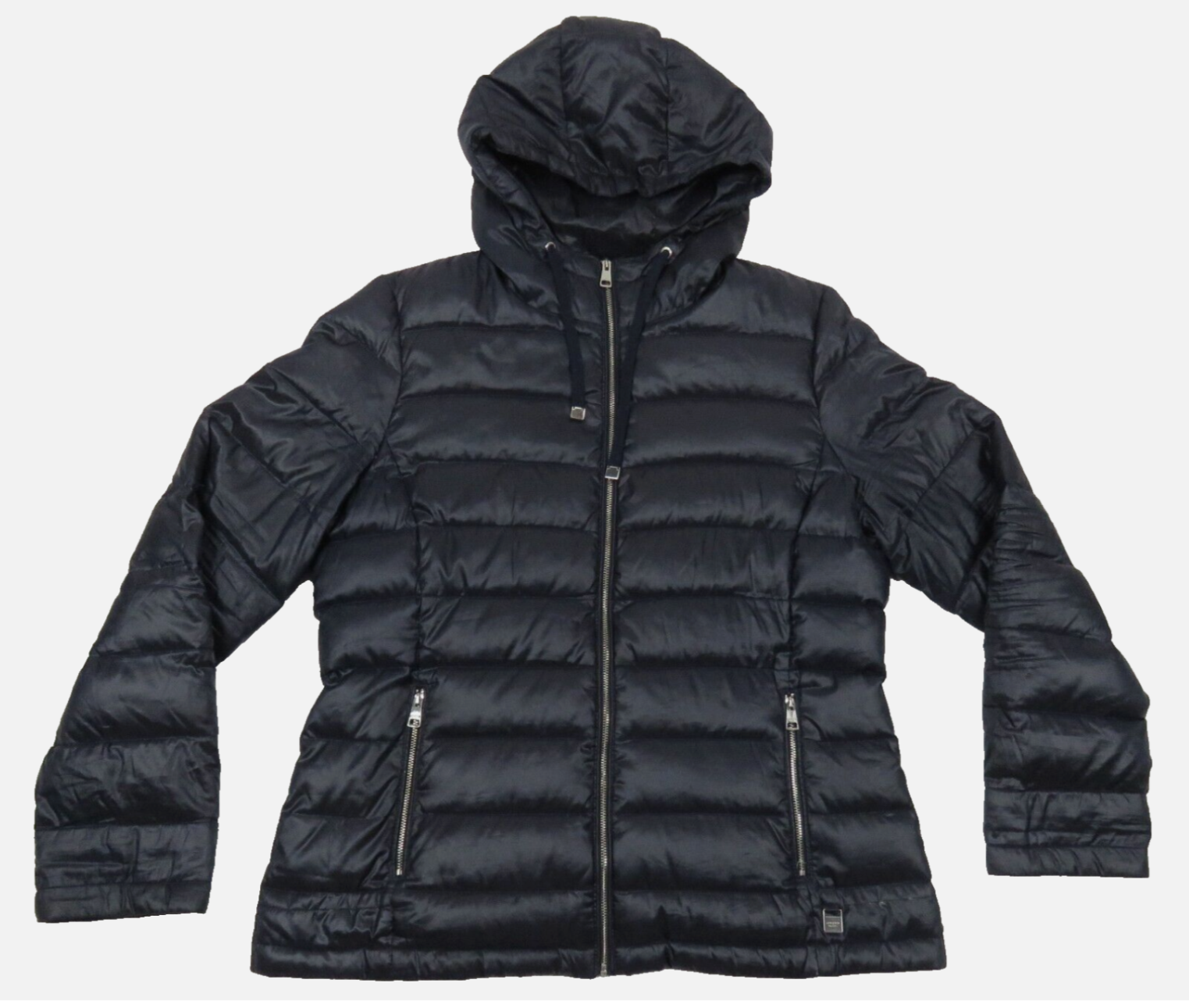 ANDREW MARC Packable Lightweight PREMIUM DOWN PUFFER JACKET COAT Shiny Black S