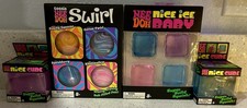 NEW Nee Doh Sensory Squishy Toy Lot Teenie Swirl, Nice Cubes, Nice Ice Baby