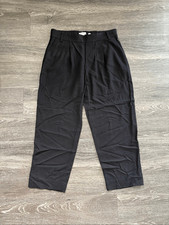 Vince Black Cropped Wide Leg High Waist Pants Size Medium