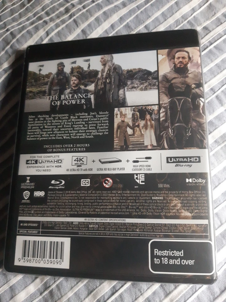 GAME OF THRONES.Complete Season 6.4K UHD Bluray.4Disc.Brand New,Sealed.Reg Free - image 4 of 4