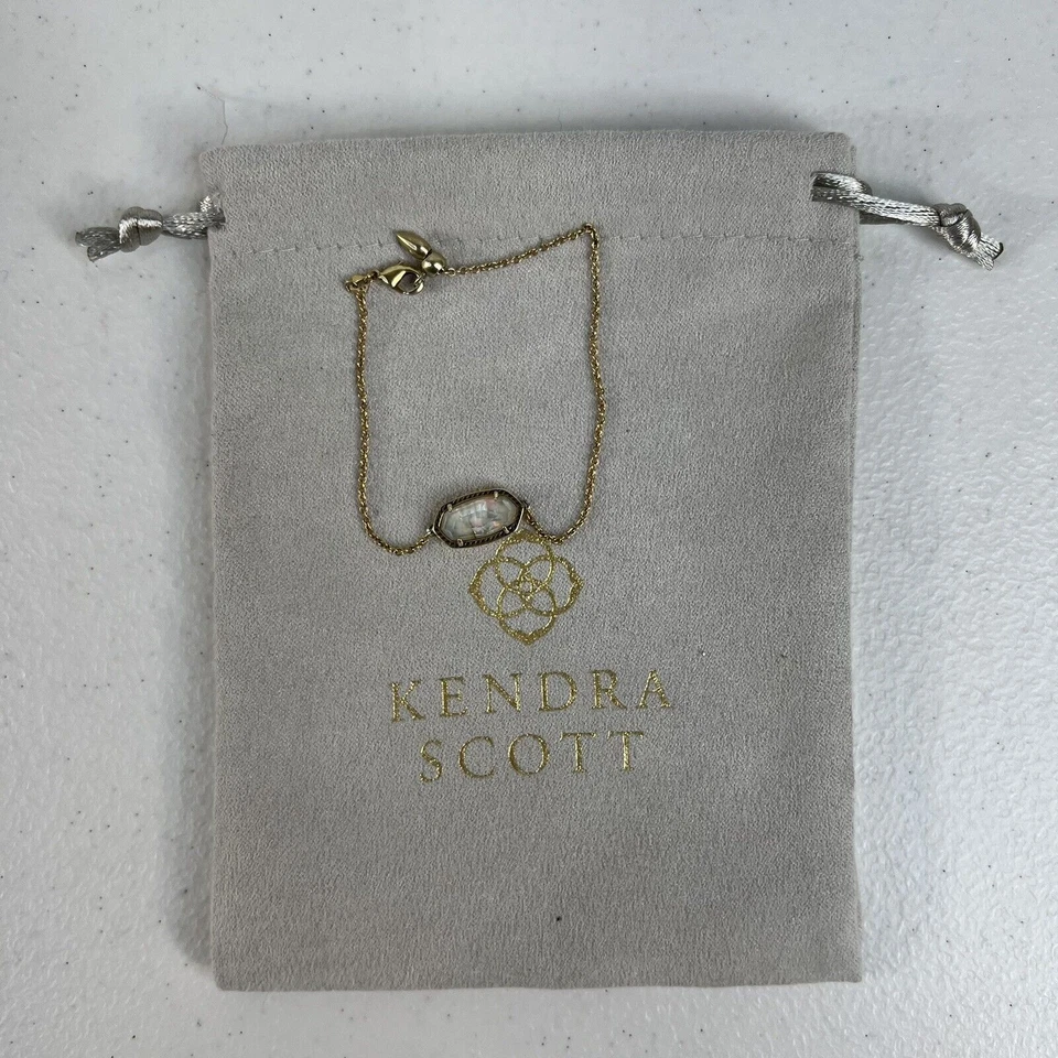 Pulsera Kendra Scott Elaina Vintage Tono Dorado Marfil Nácar Foto 4 de 4